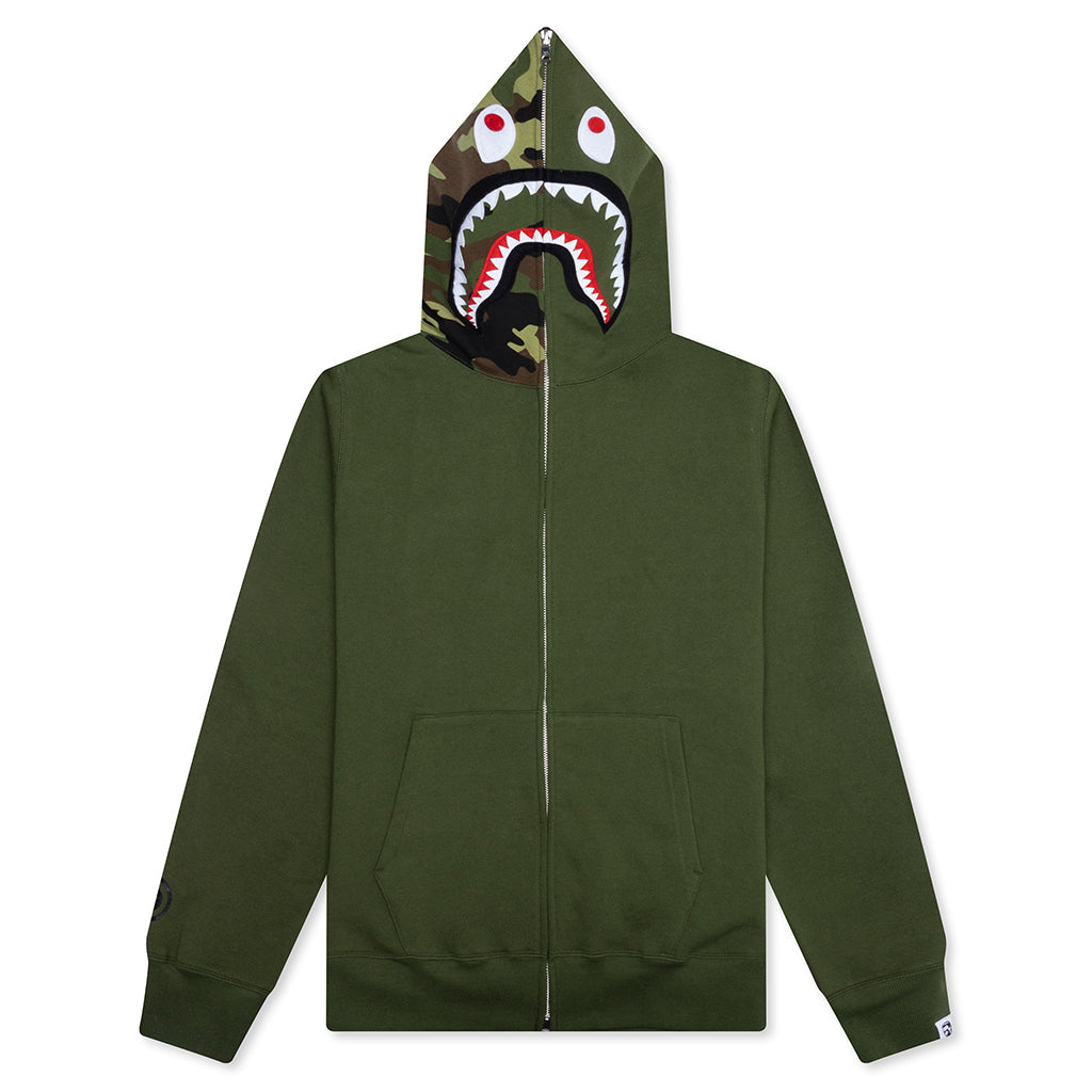 1st Shark Full Zip Hoodie - Olive Drab