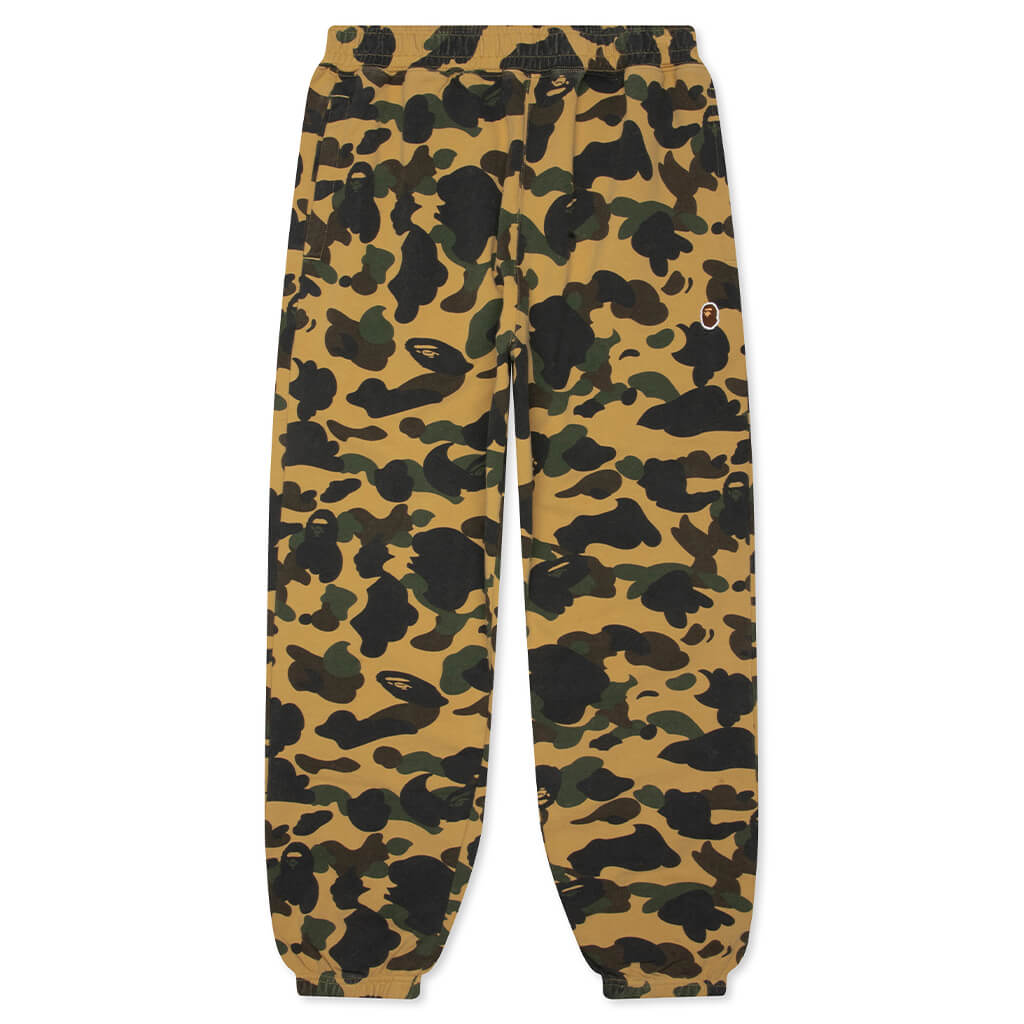 1st Camo One Point Relaxed Fit Sweat Pants - Yellow