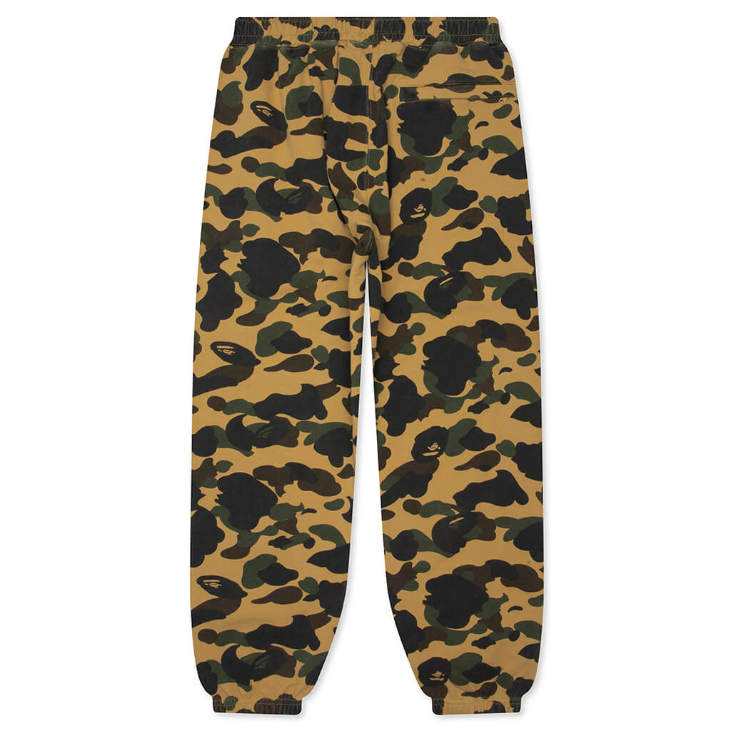 1st Camo One Point Relaxed Fit Sweat Pants - Yellow