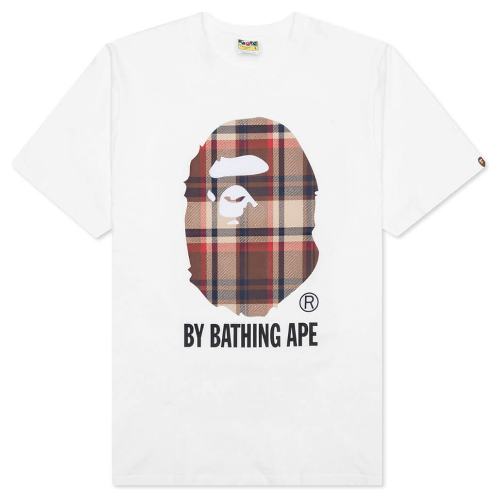 Bape Check By Bathing Ape Tee - White