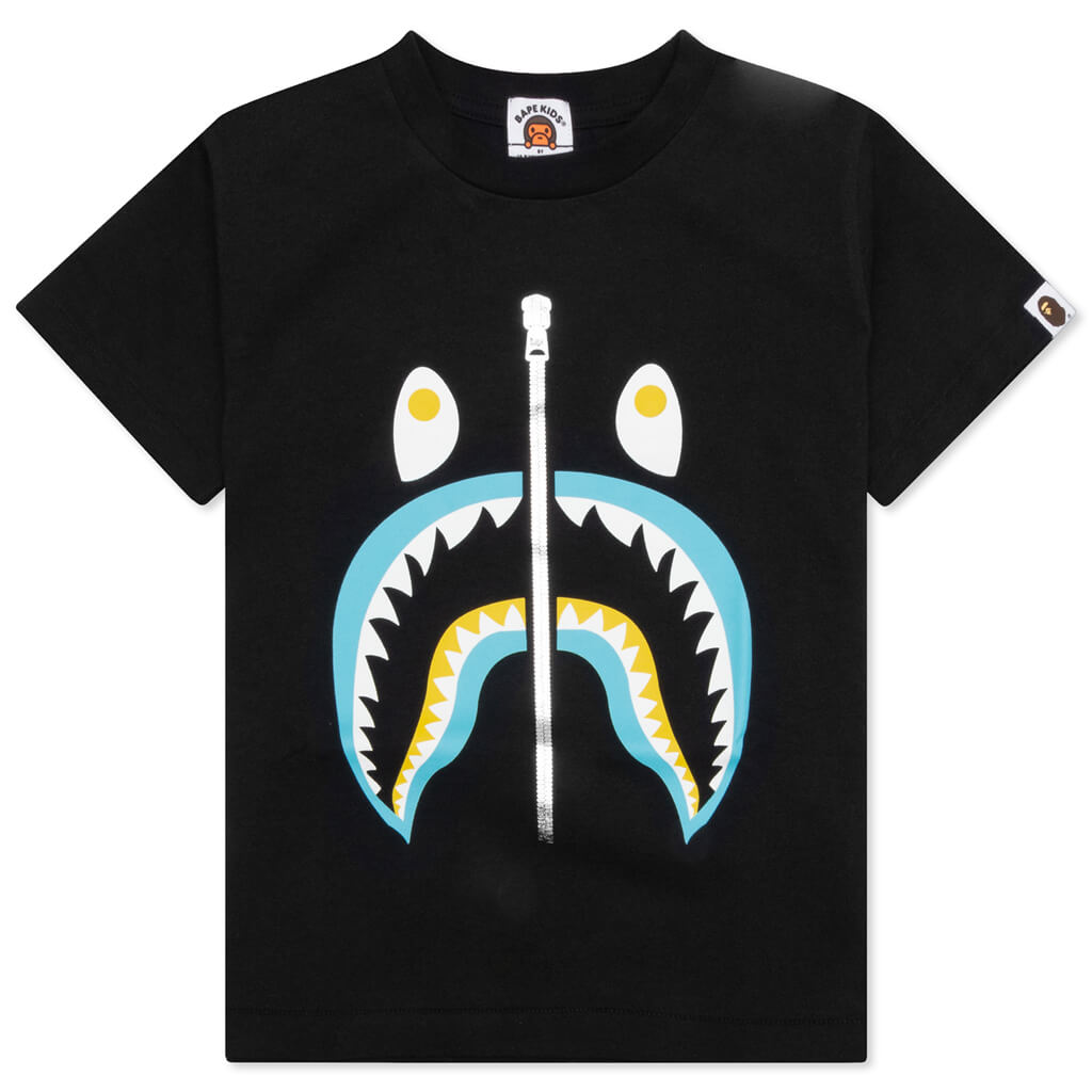 Kids Colors Shark Tee - Black