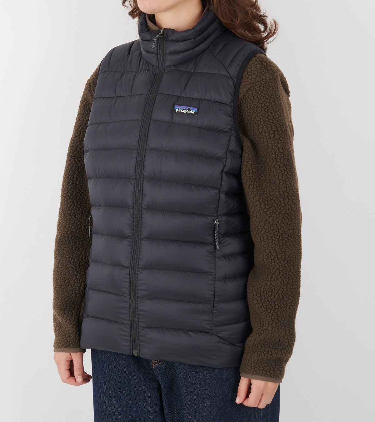 W's Down Sweater Vest Black