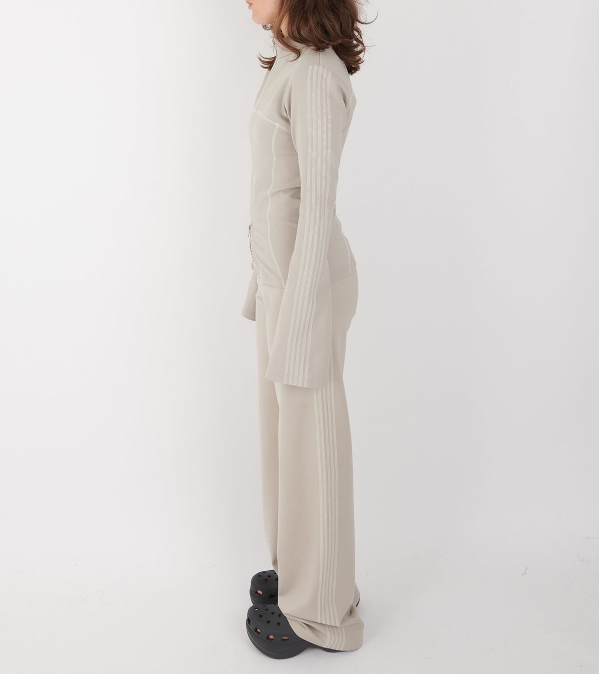 Zoe Track Blouse Beige