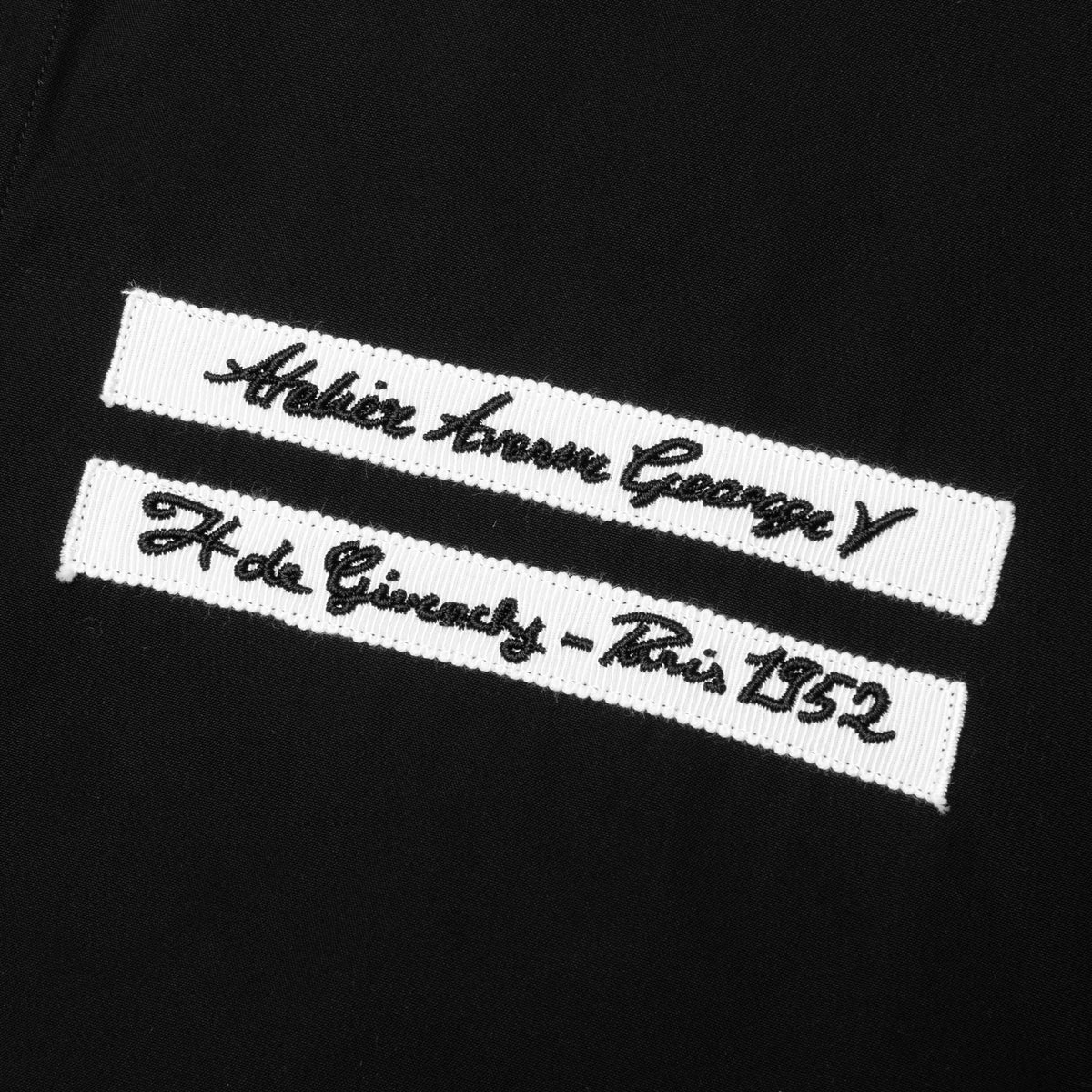 Gros Grain in Poplin Shirt - Black