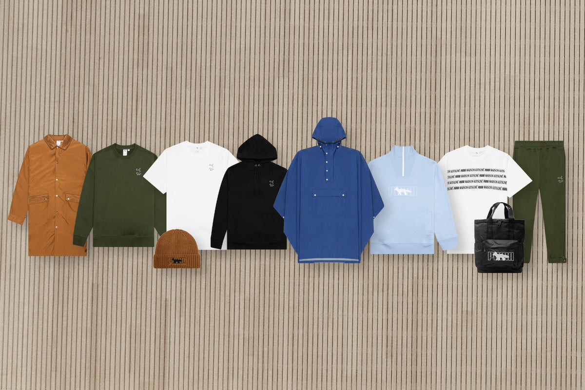 Puma x Maison Kitsune 1/2 Zip Ft Sweater - Blue