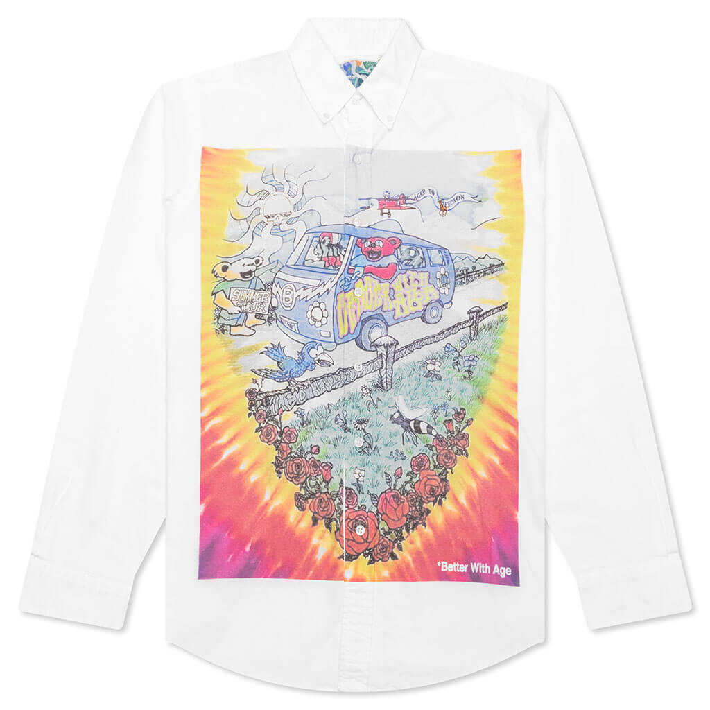 Road Trip Button-Down Shirt - White