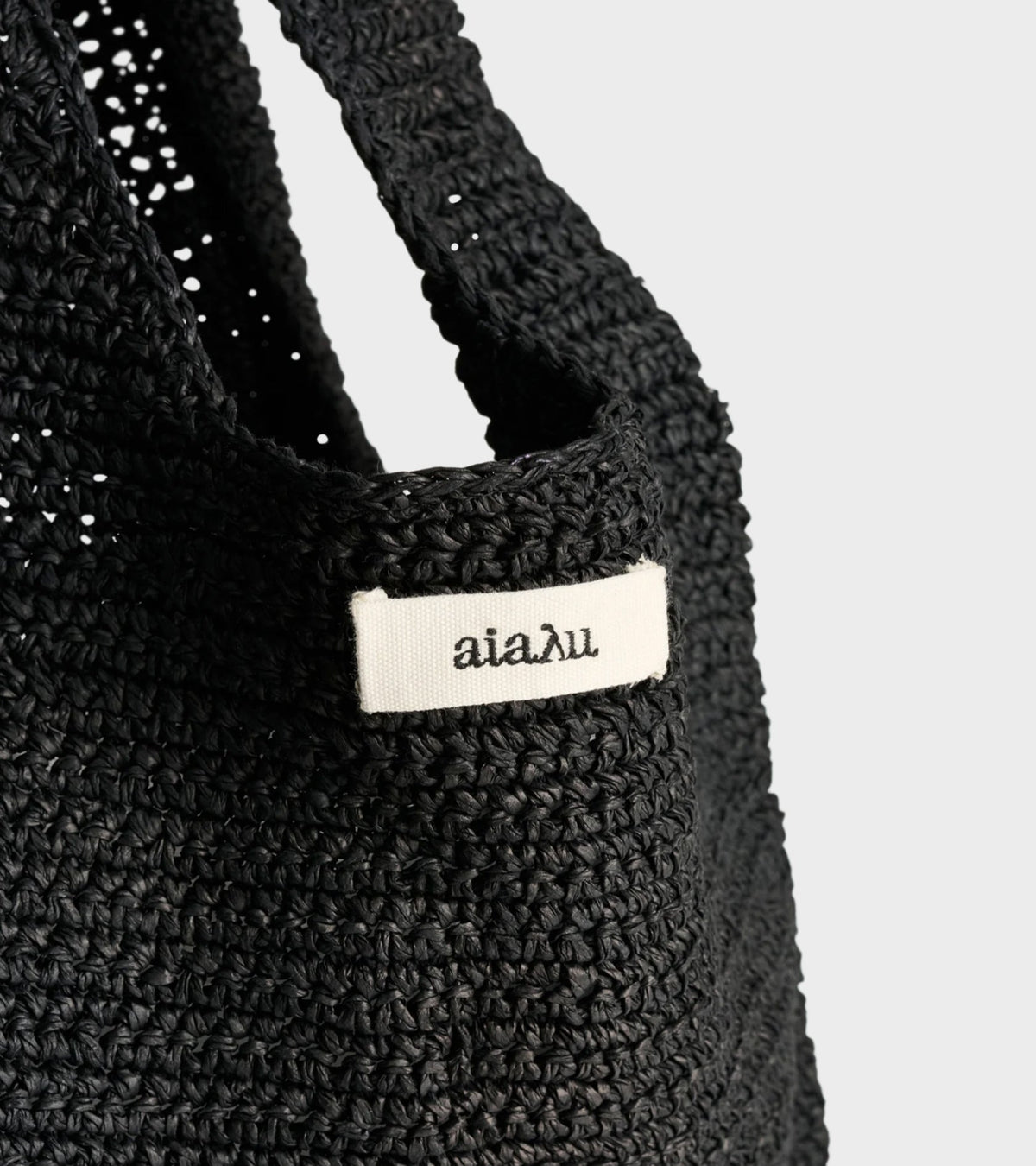 Sophia Straw Bag Medium Black