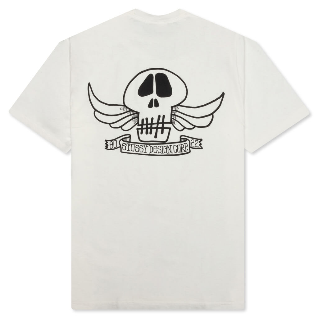 Skull Wings Dyed Tee - Natural