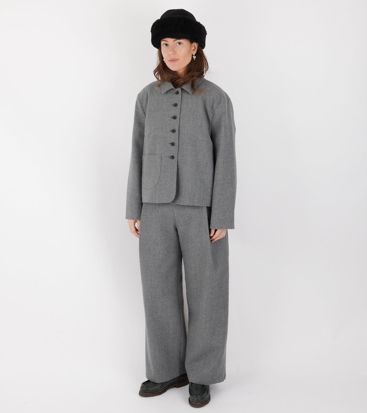 British Wool Lillie Jacket Light Grey
