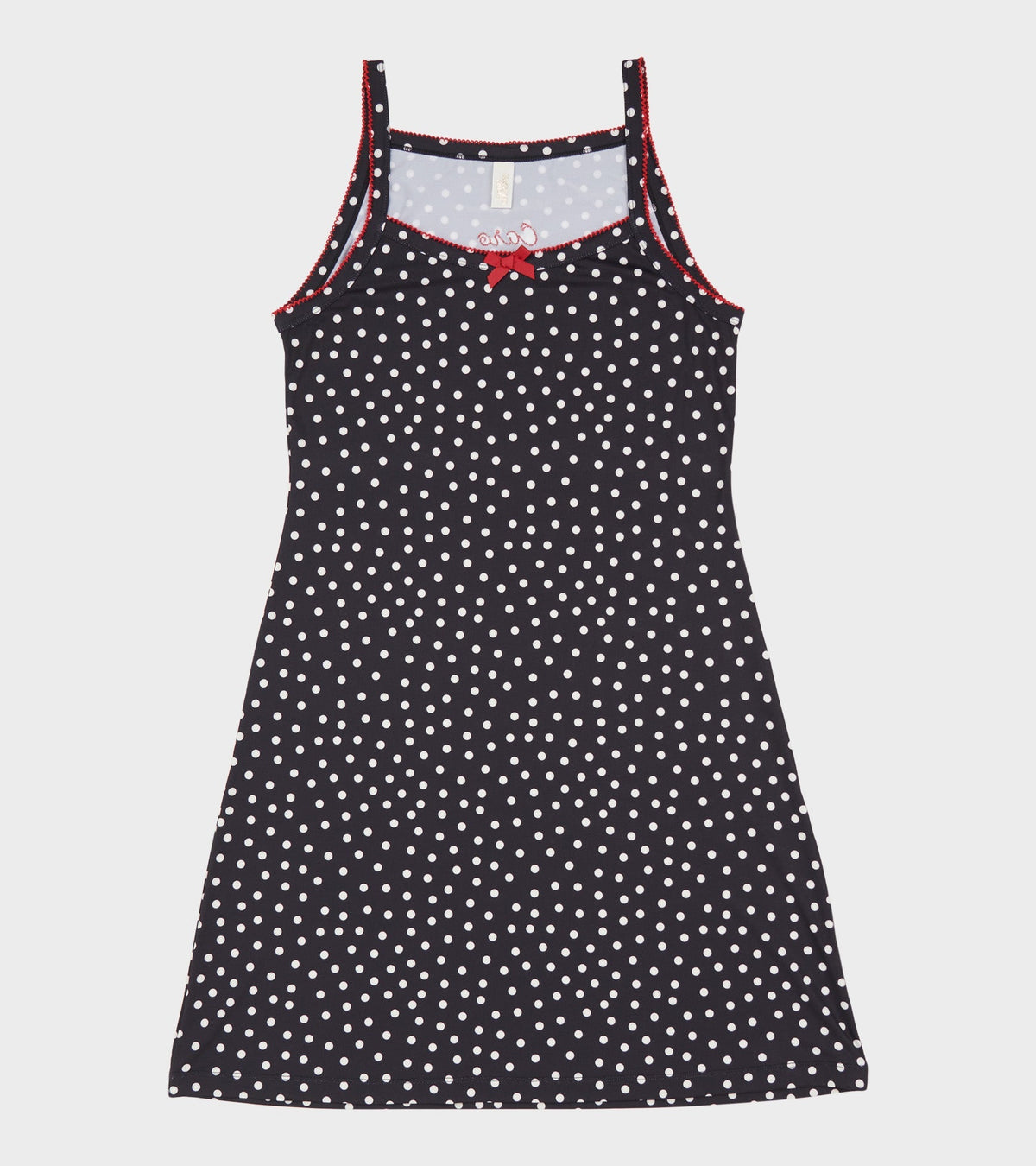 Slip Dress Black Dots