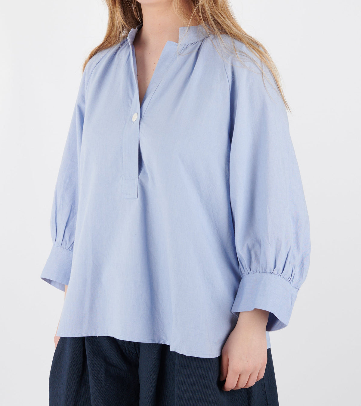 Catrin Cotton Oxford Easy Shirt Chambrey