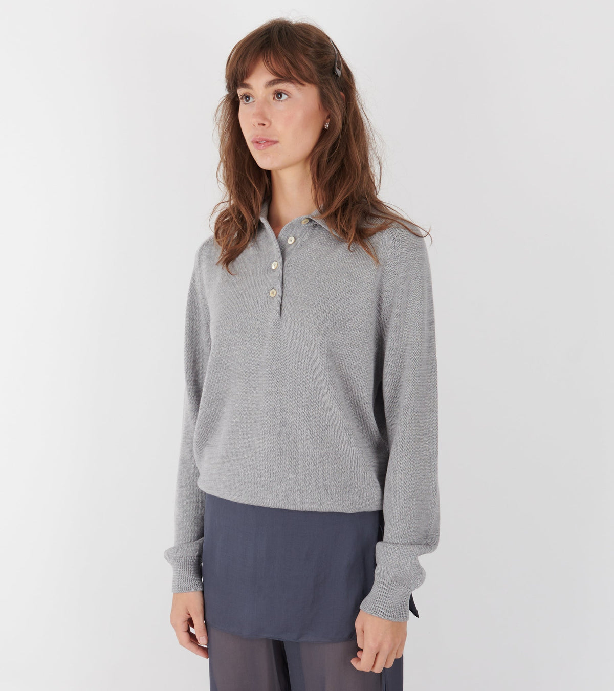 Lings Polo Knit Grey