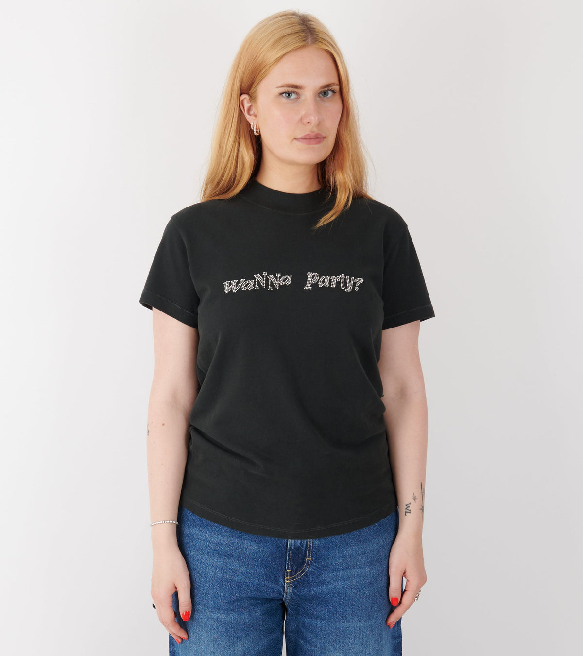 Wanna Party T-shirt Washed Black