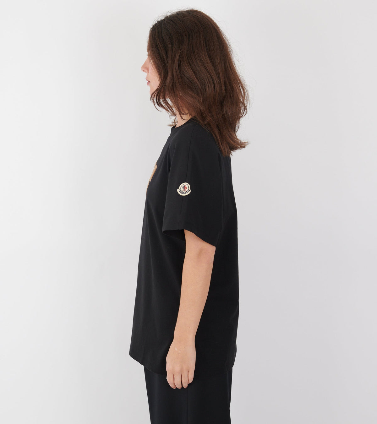 Teddy Logo Cotton T-shirt Black/Brown