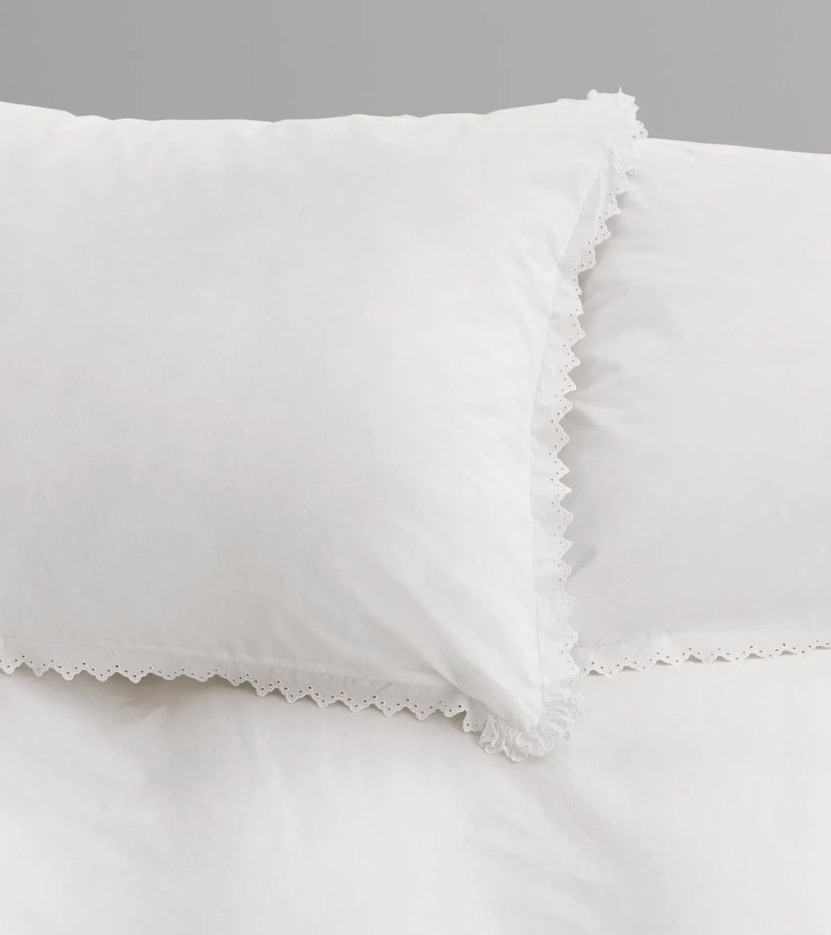 Anaïs Broderie Anglaise Percale Pillow 60x63 Broken White