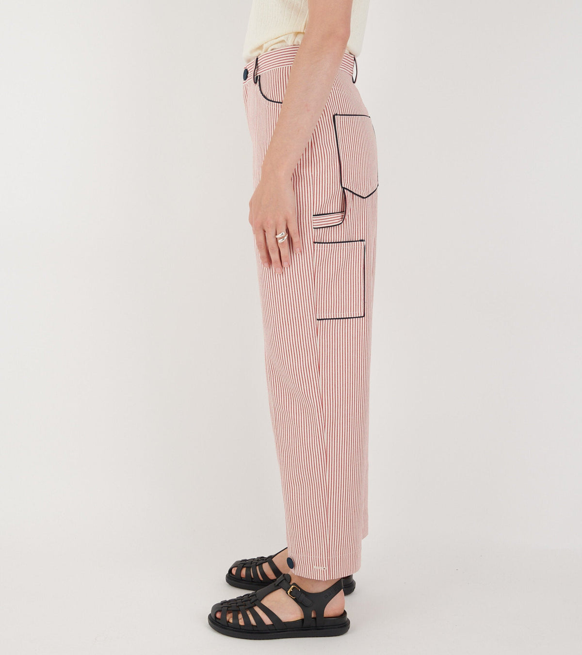 Emma Pants Red/White Stripe