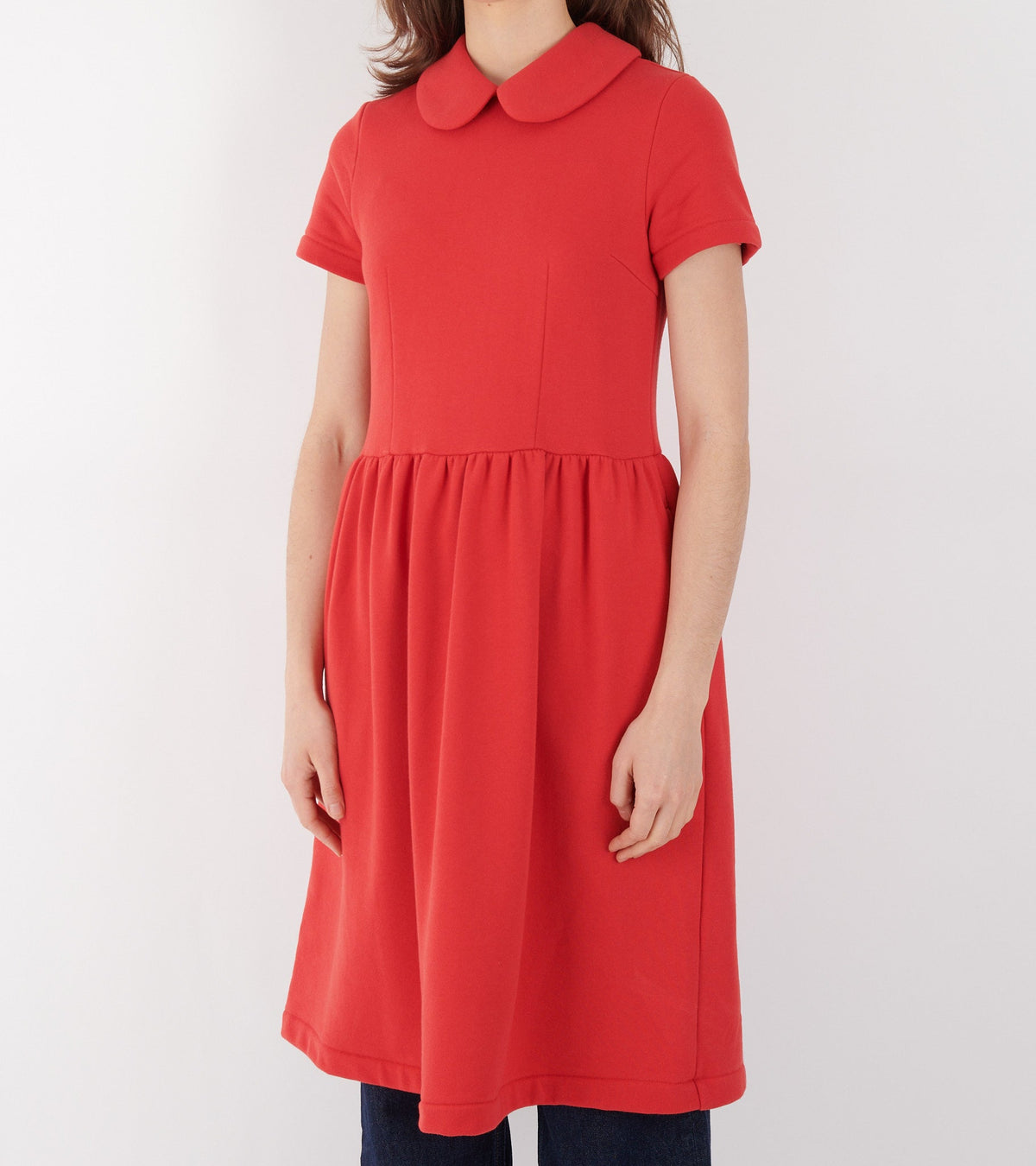Classic Collar Dress Red
