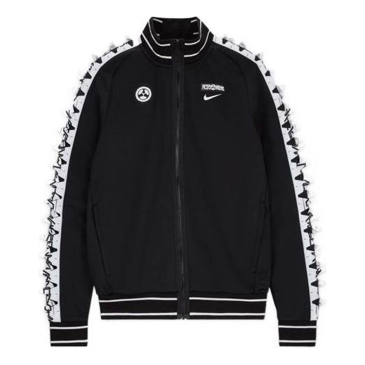 Men's Nike x ACRONYM Crossover Contrasting Colors Sleeve Stand Collar Woven Sports Jacket Asia Edition Black CZ4673-010