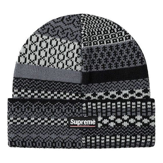 Supreme Multi Pattern Beanie 'Black Grey' SUP-FW20-193