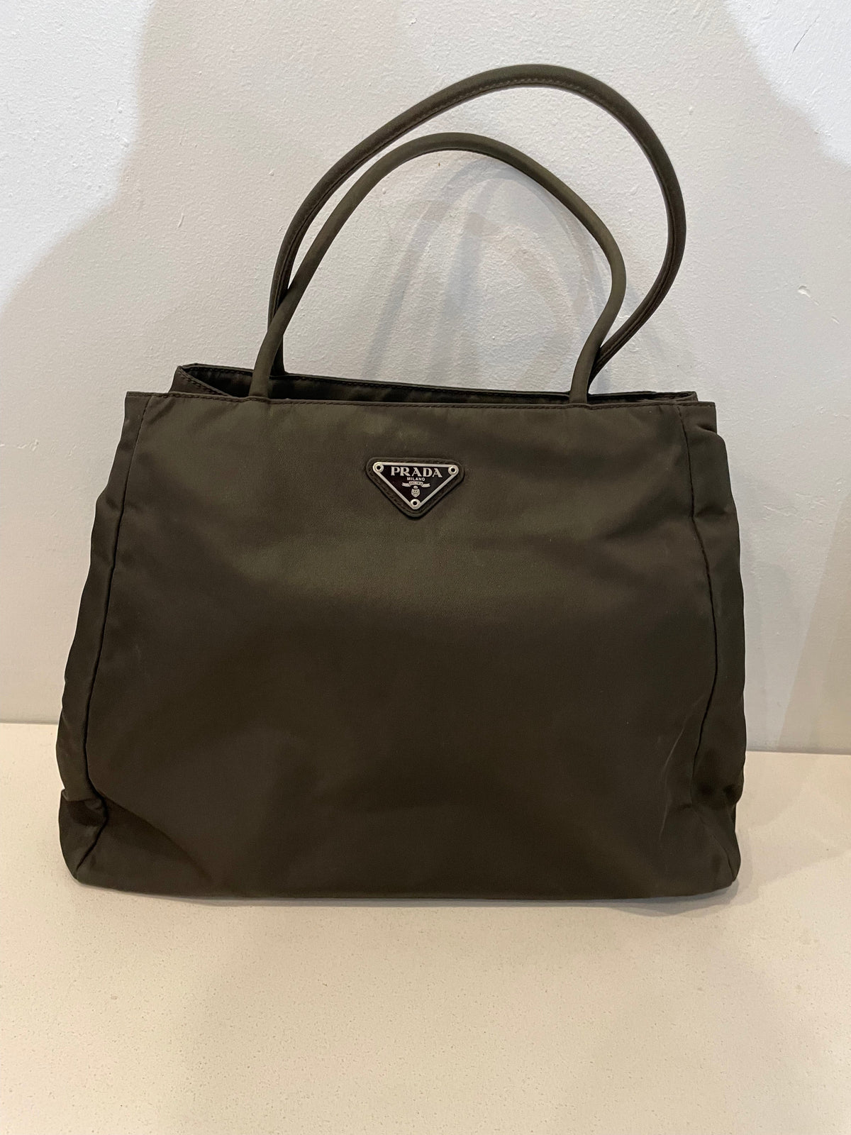 PRADA GREEN TOTE BAG