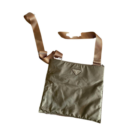 PRADA NYLON TESSUTO SHOULDER BAG GREEN