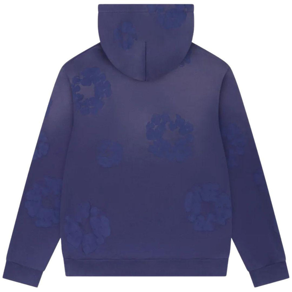 DENIM TEARS MONOCHROME COTTON WREATH HOODIE WASHED BLUE