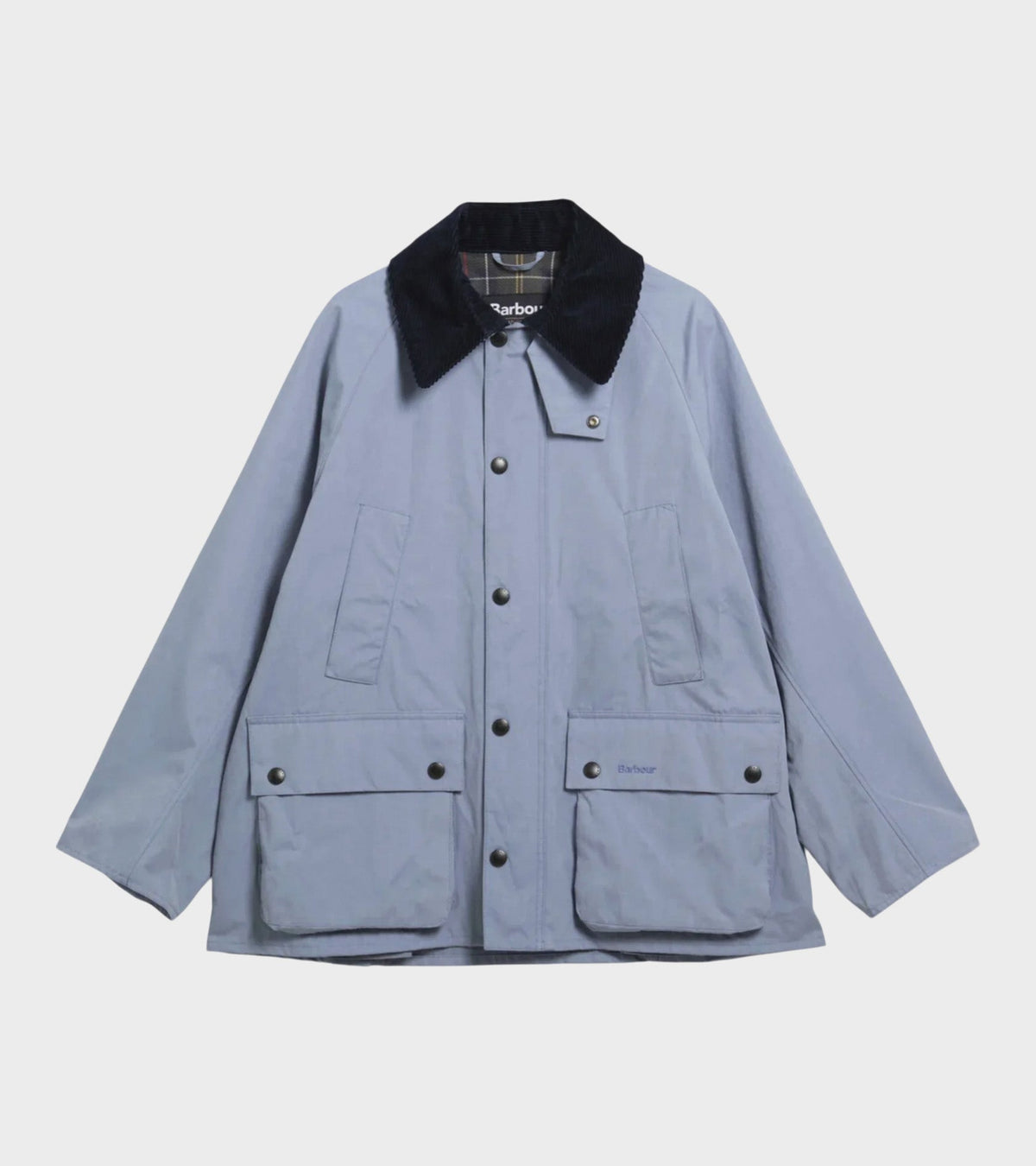 Peached Oversized Bedale Casual Jacket Washed Blue