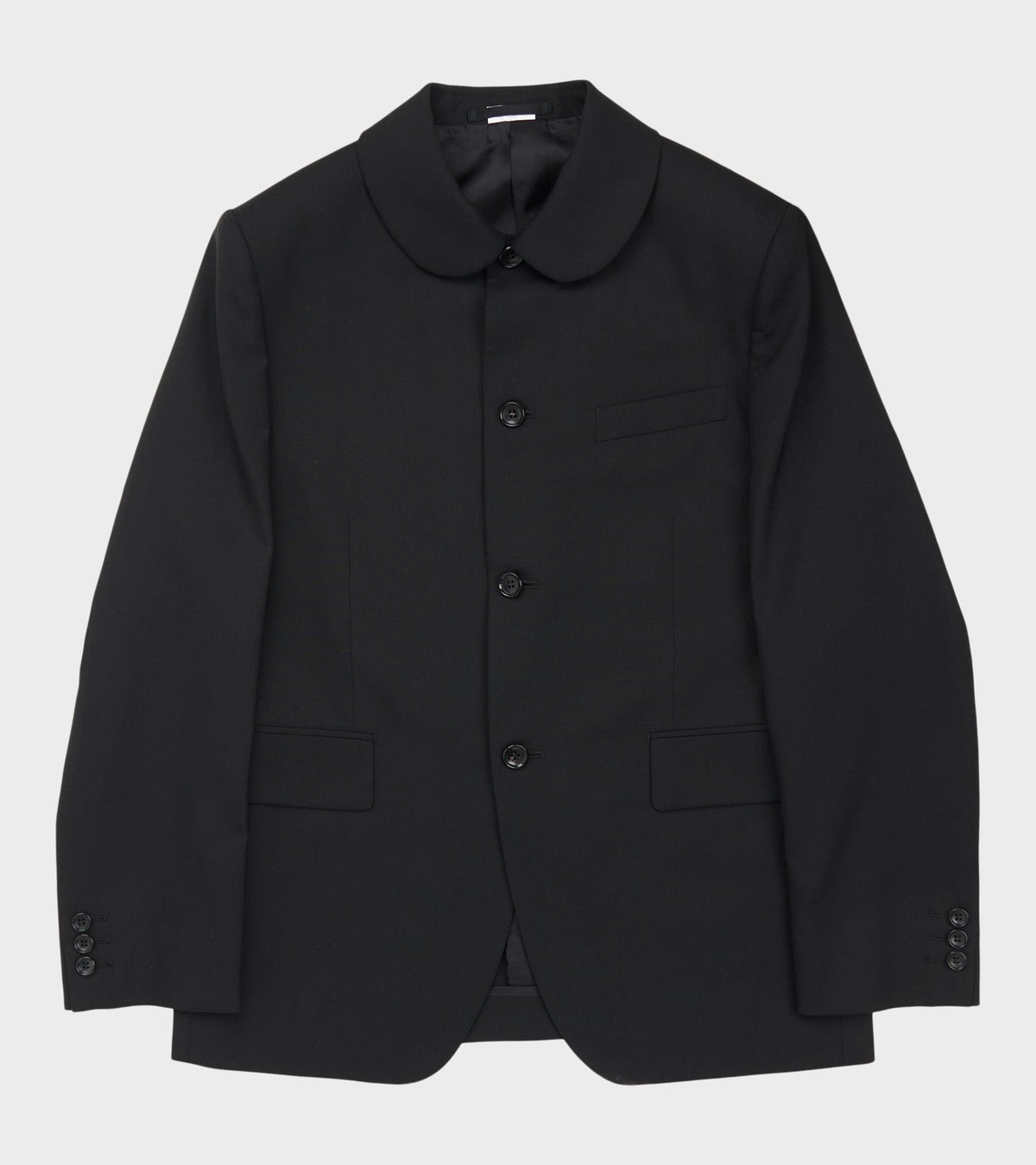 Round Collar Jacket Black