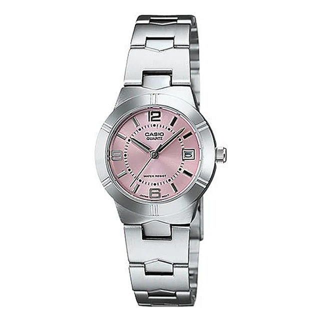 CASIO ENTICER Business Metallic Minimalistic quartz Watch Sakura PinkRed Analog LTP-1241D-4A