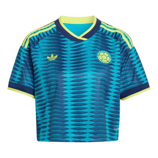 (WMNS) adidas Colombia 26 Away Cropped Jersey Asia Sizing 'Mystery Petrol Team Navy Blue 2' KE8088