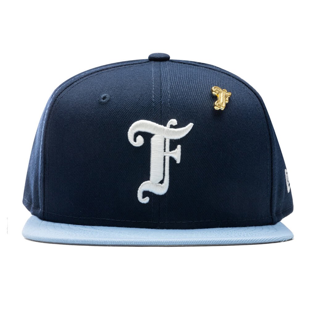 Feature x New Era Old English F Snapback - Oceanside/Birdseye