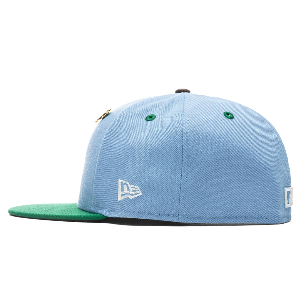 Feature x New Era "Earth" Oakland Athletic's Fitted - Birdseye Blue/Kelly Green