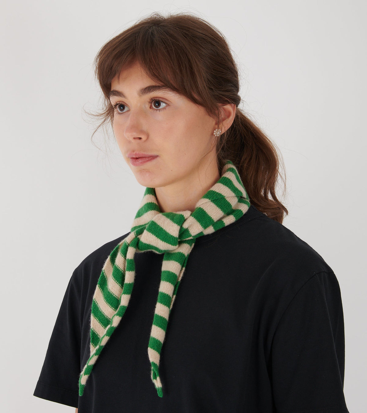 Stripe Triangle Neckerchief Pagoda/Oatmeal