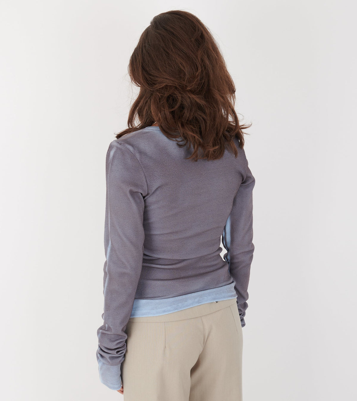 Java Blouse Light Blue/Brown