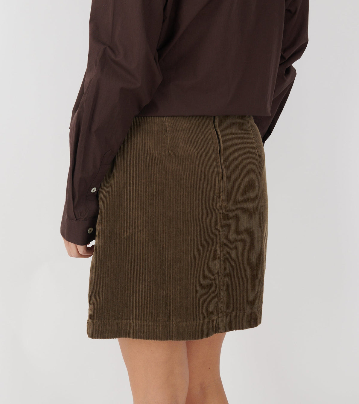 Mini Skirt Corduroy Bark
