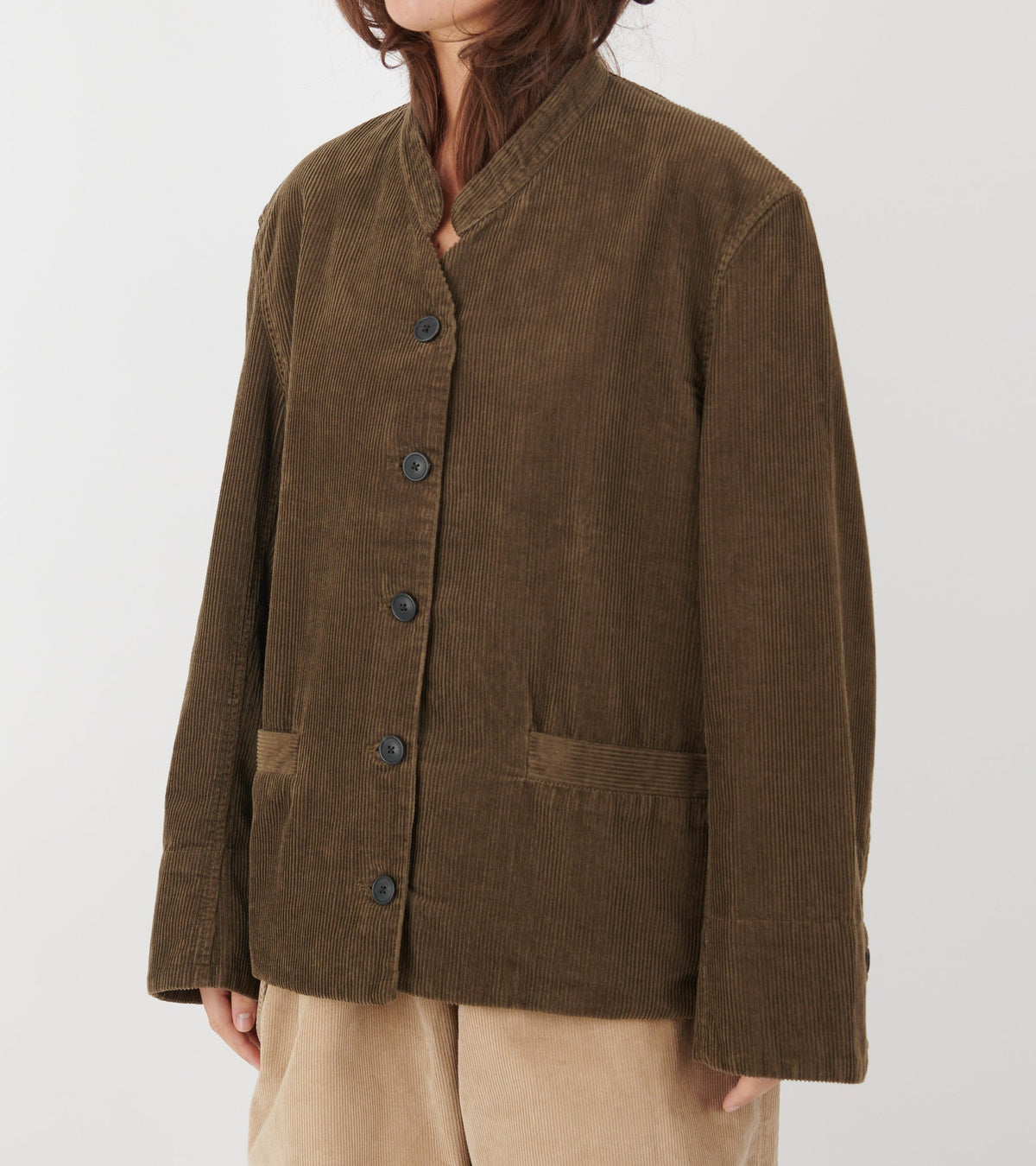 Angela Jacket Corduroy Bark