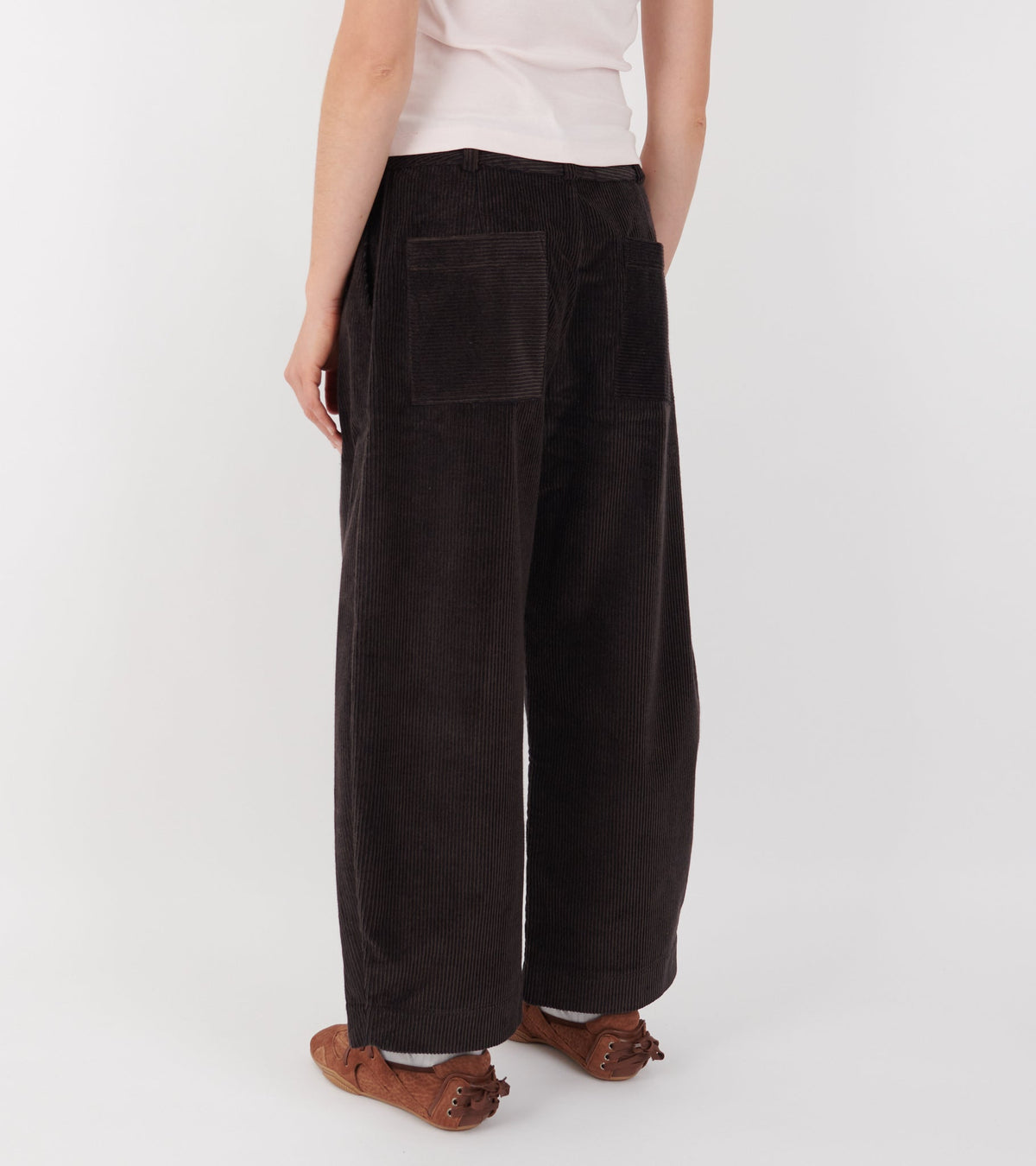 Japanese Two-Tone Corduroy Robyn Trouser Taupes