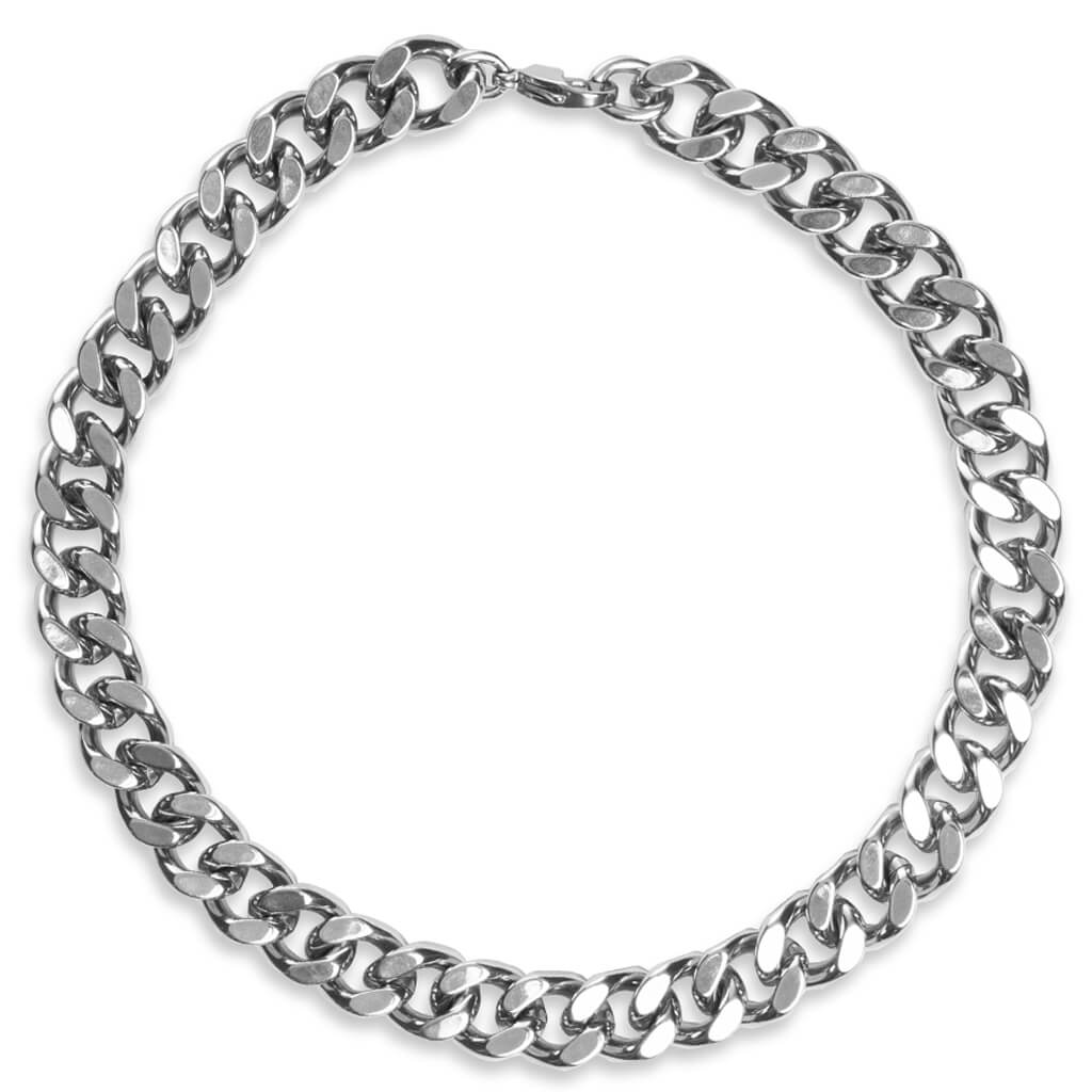 17" XL Cuban Necklace - Silver