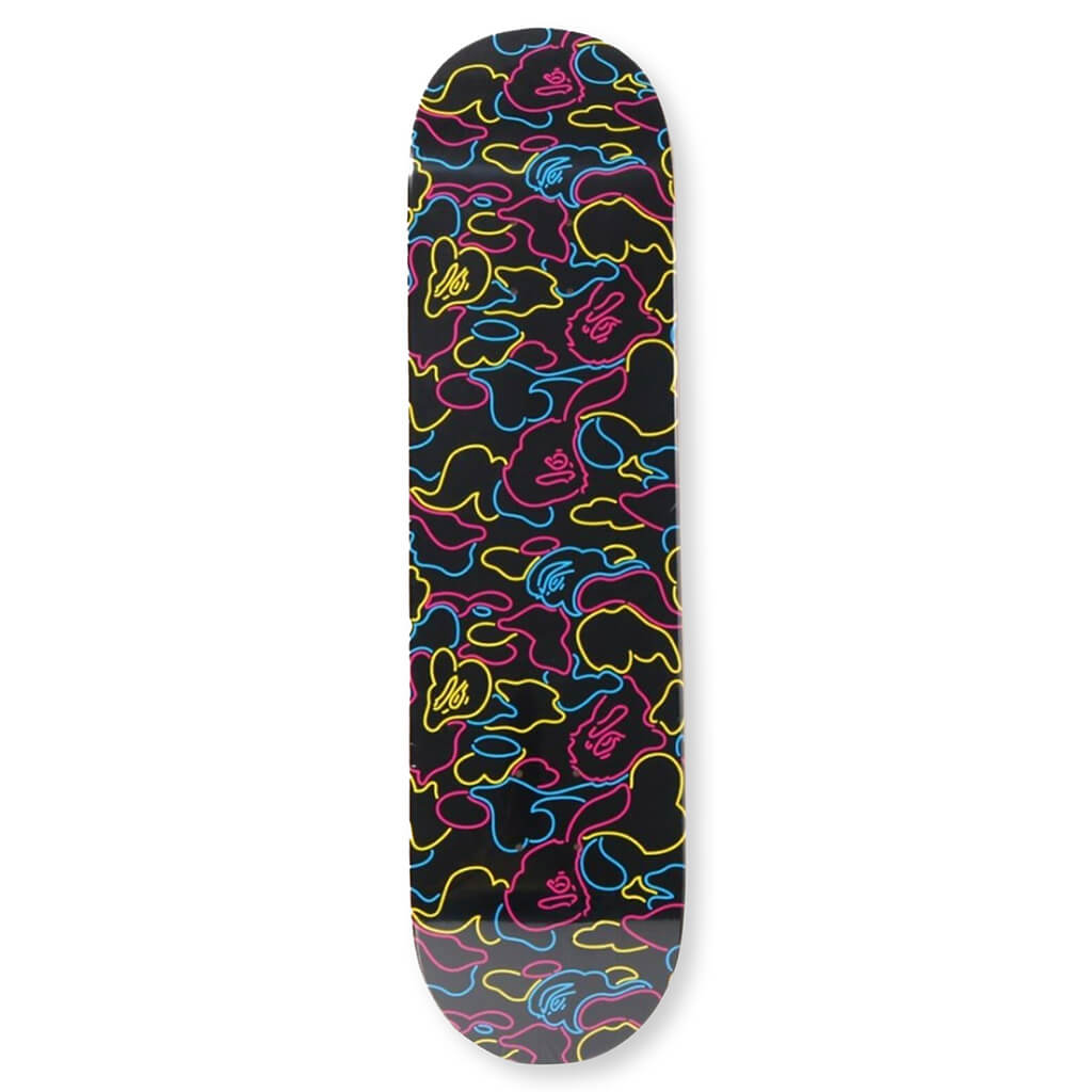 Neon Camo Skateboard - Black