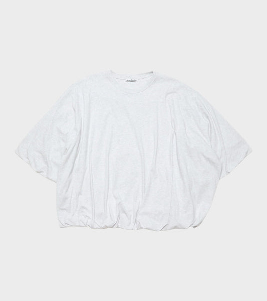 Gathered Logo T-shirt Grey Melange