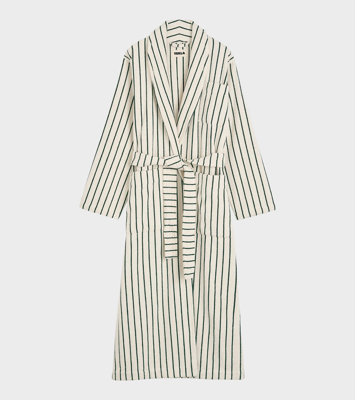 Classic Bathrobe Racing Green Stripes