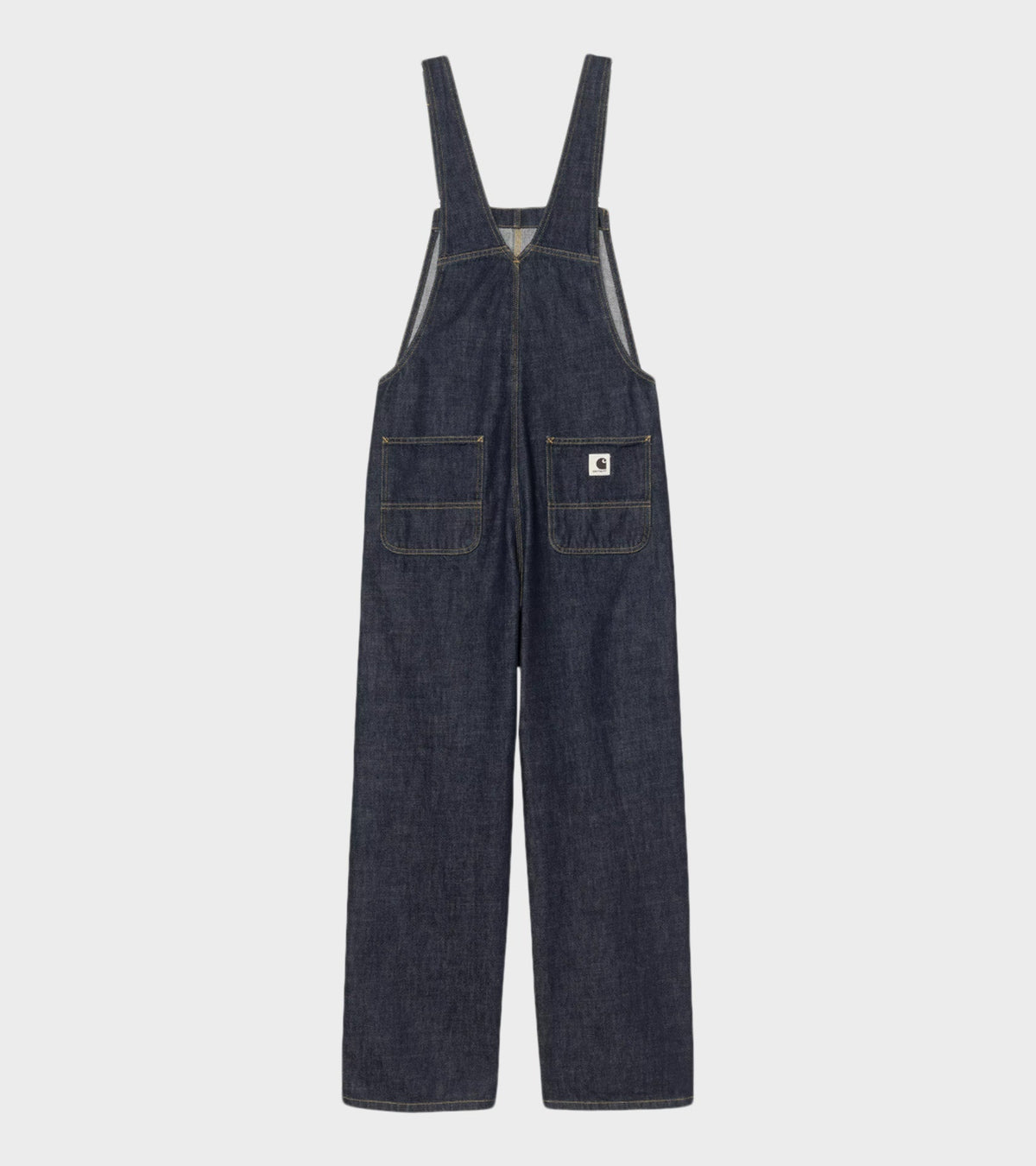 W Bib Overall Straight Blue Rinsed