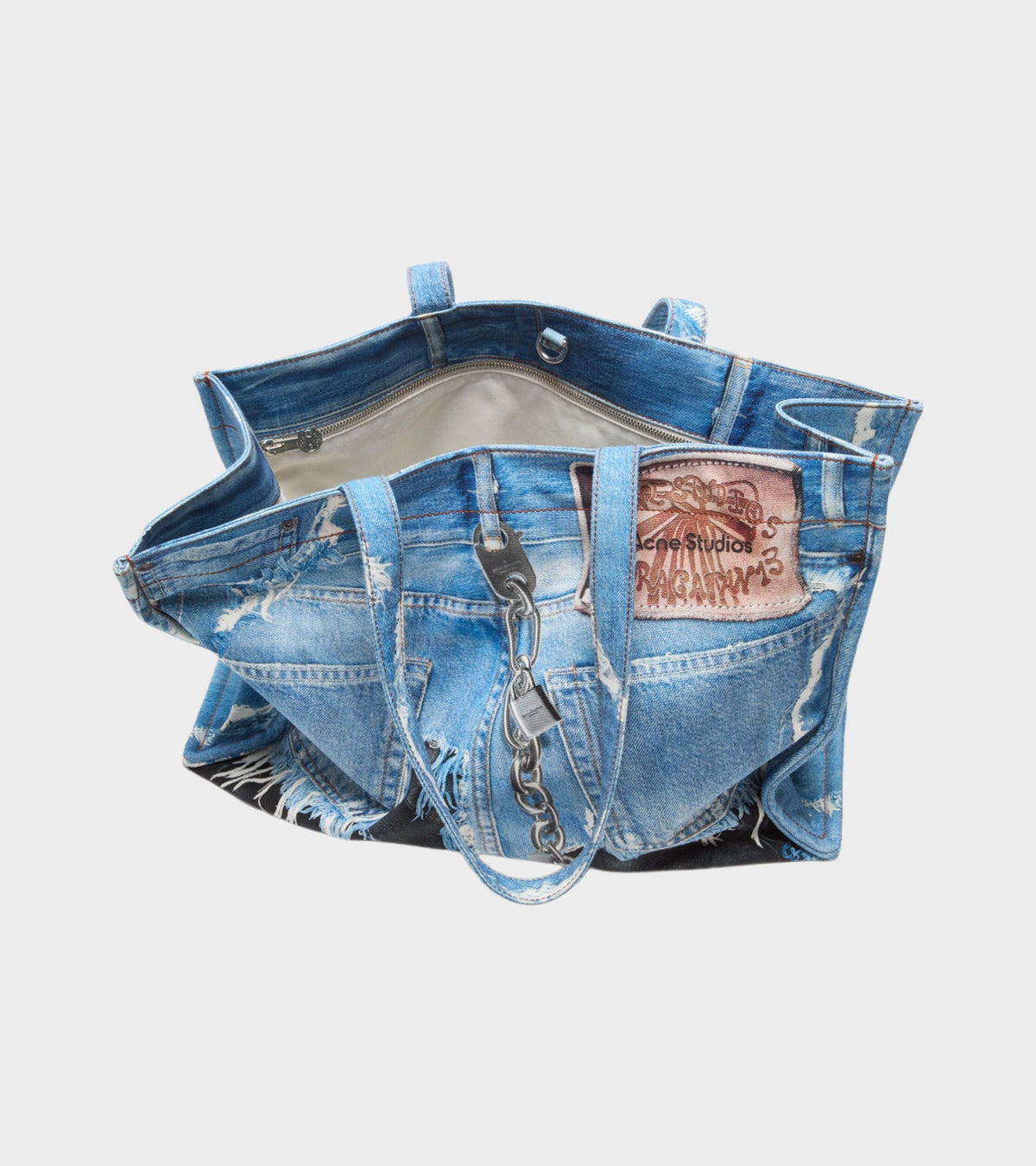 Logo Shoulder Tote Bag Mid Blue