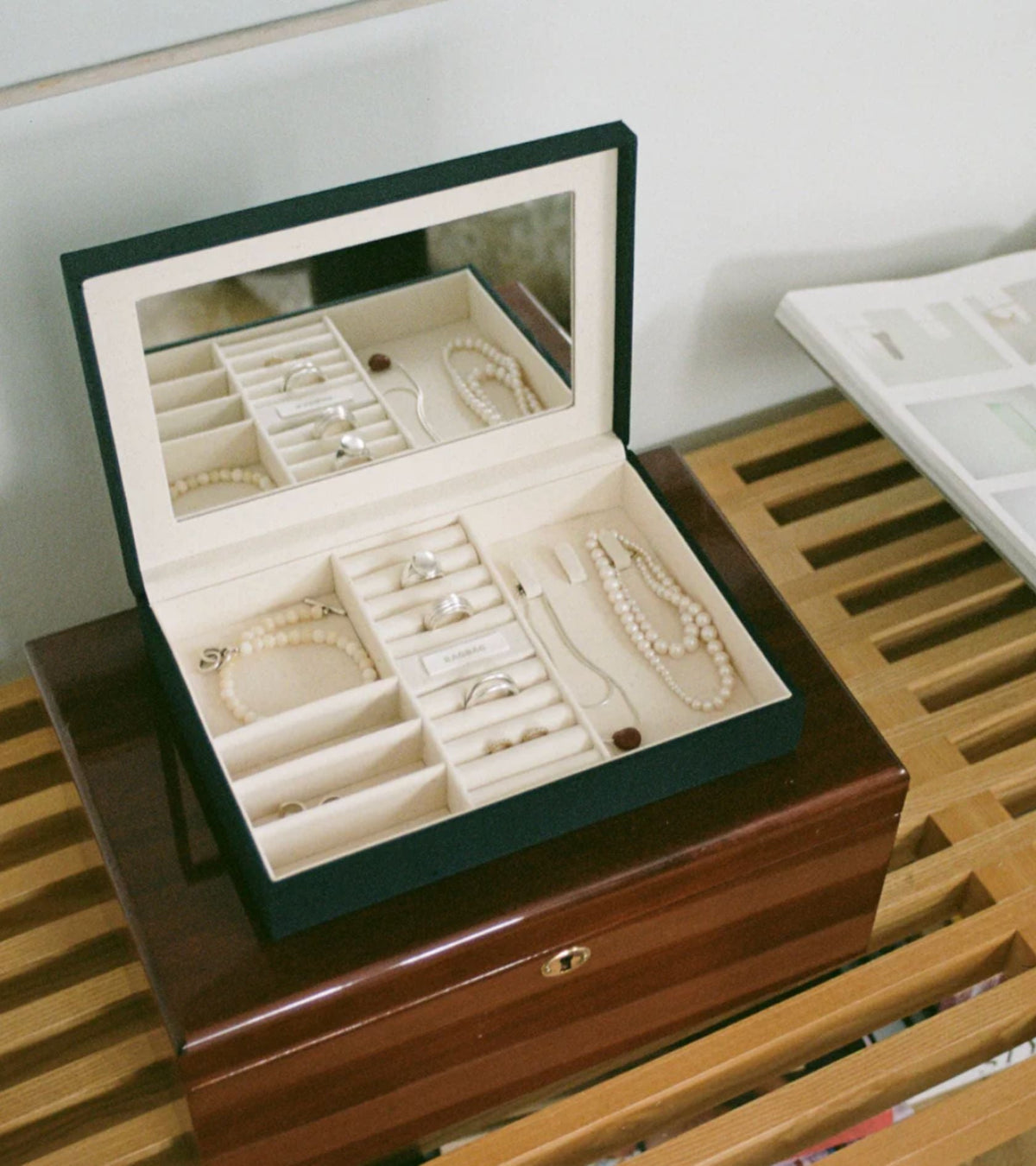 Jewelry Case Moiré Black