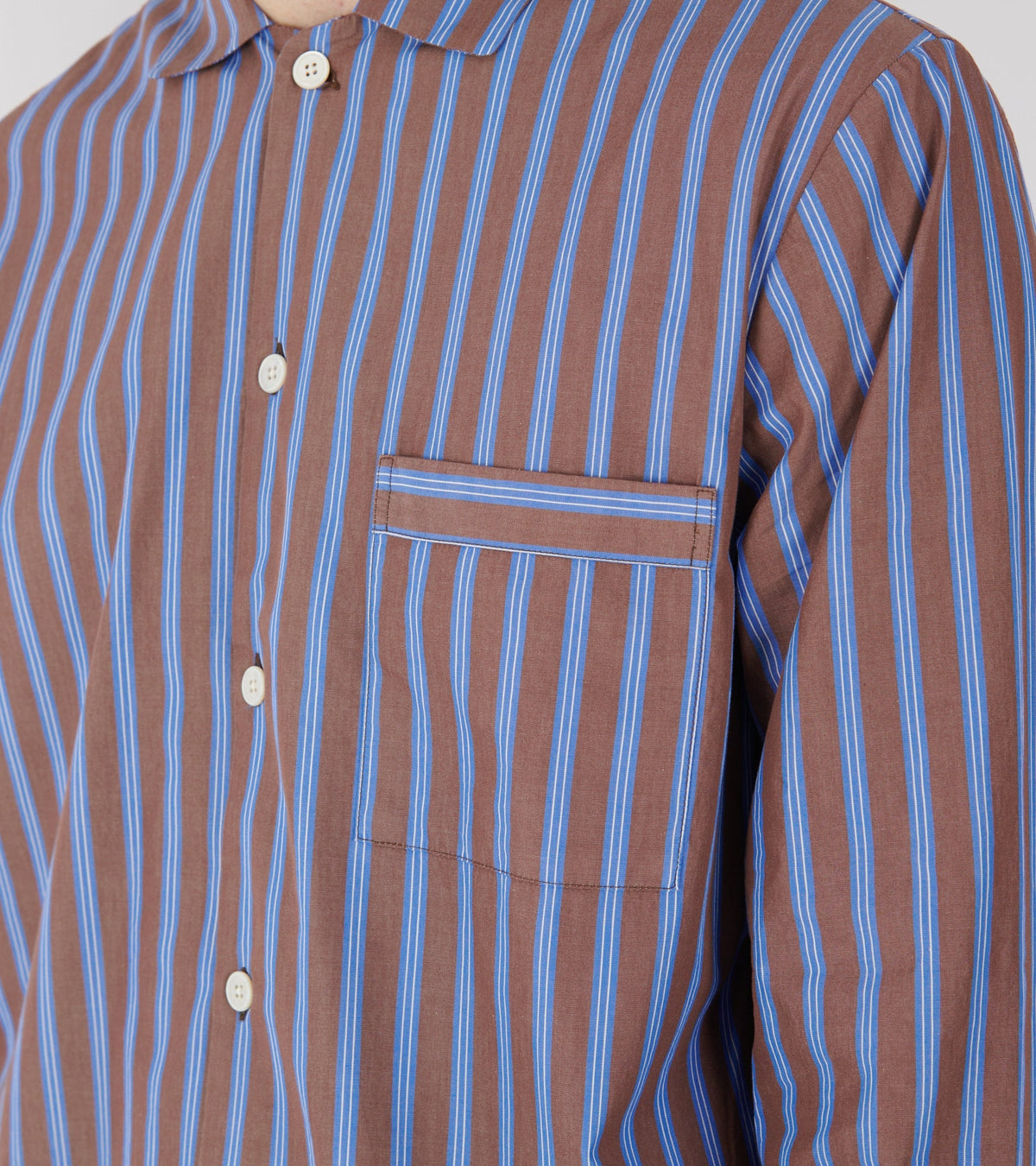Pyjamas Shirt - Chestnut Stripes