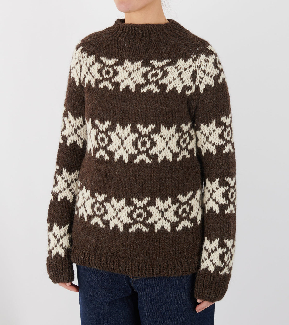 Annika Sweater Brown/Off-white