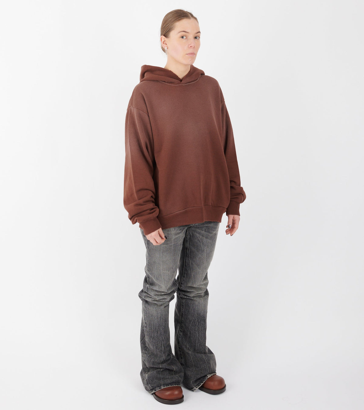 Logo Hooded Sweater Chocolate Brown
