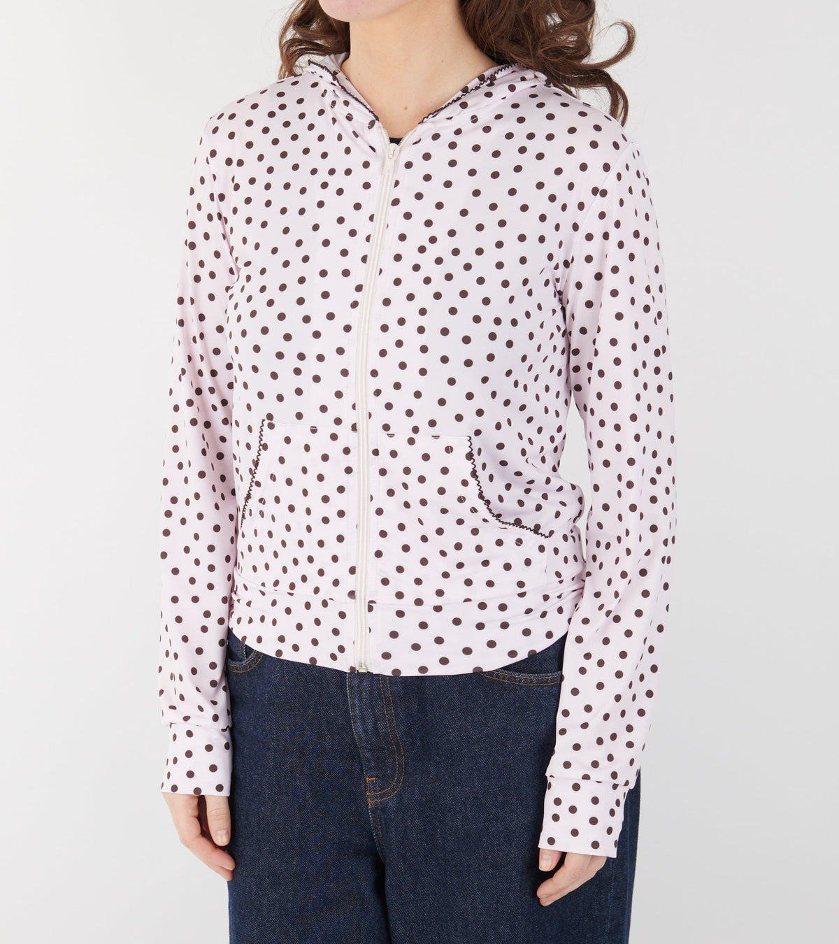 Jersey Hoodie Pink Dots