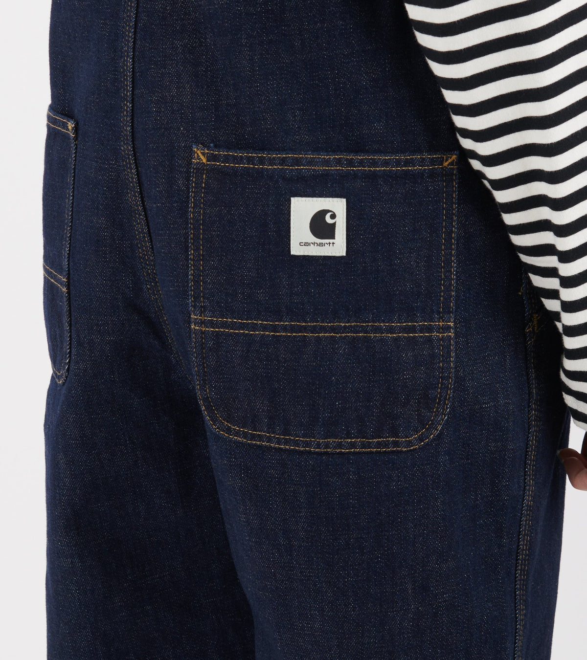 W Bib Overall Straight Blue Rinsed