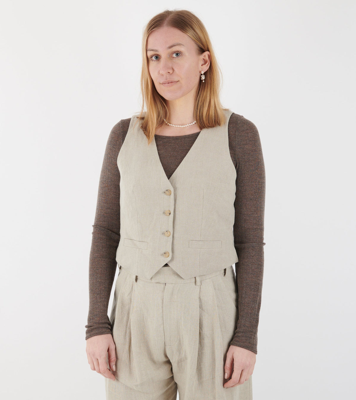 Linen Vest Nature